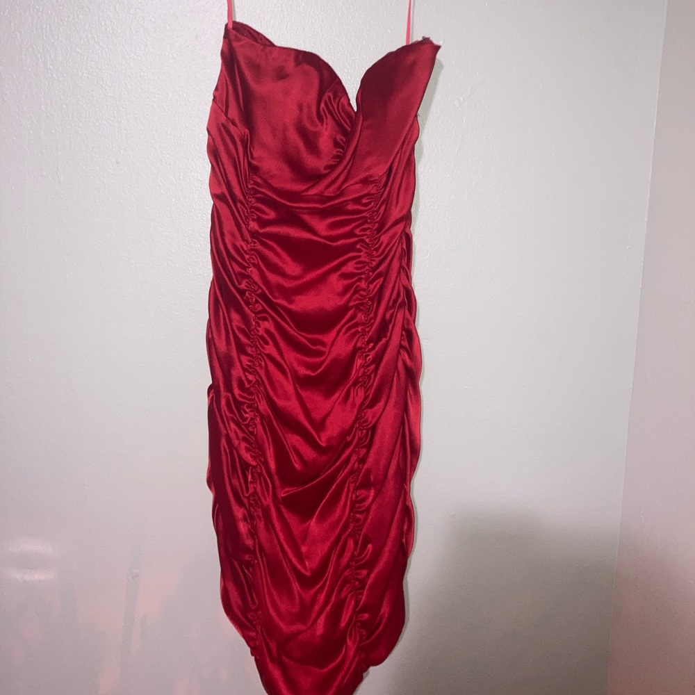 Red Satin Dress